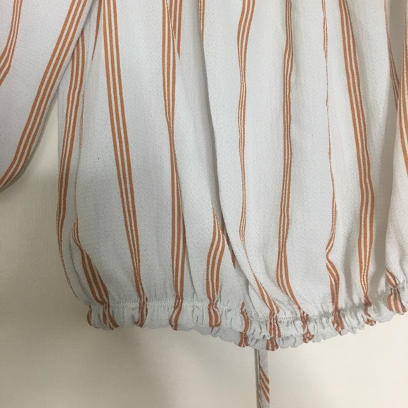 Orange Striped Off the Shoulder Top (Medium) - Picture 6 of 9